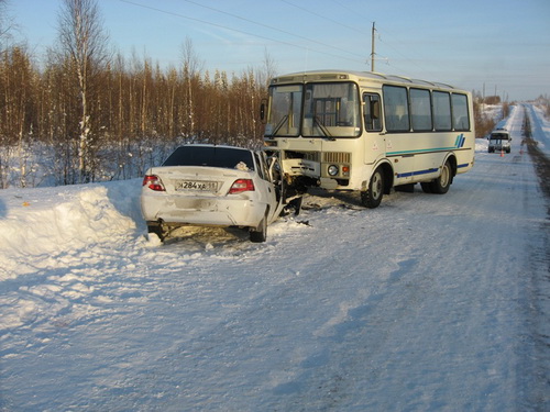 В Сосногорске ДТП с автобусом