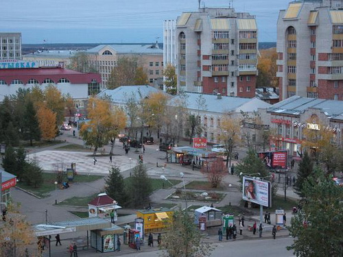 В связи с приездом Владимира Путина в Сыктывкар были перекрыты перекресток Коммунистической и Первомайской