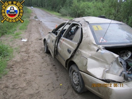 Происшествия на дорогах Коми за 28 июля 2012 года