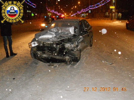 Сводка ДТП на дорогах Республики Коми 27 декабря 2012 года