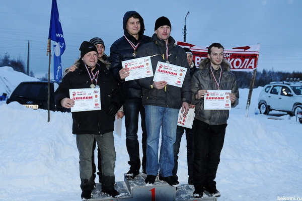 В Сыктывкаре состоялись автосоревнования Ледовые виражи 2014