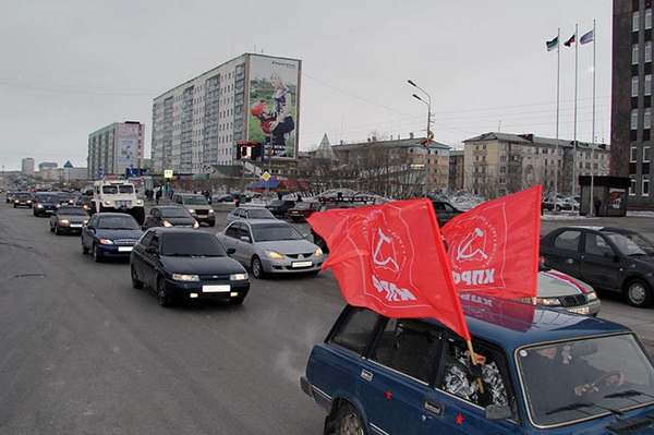 Воркутинцы приняли участие в автопробеге ко Дню Победы